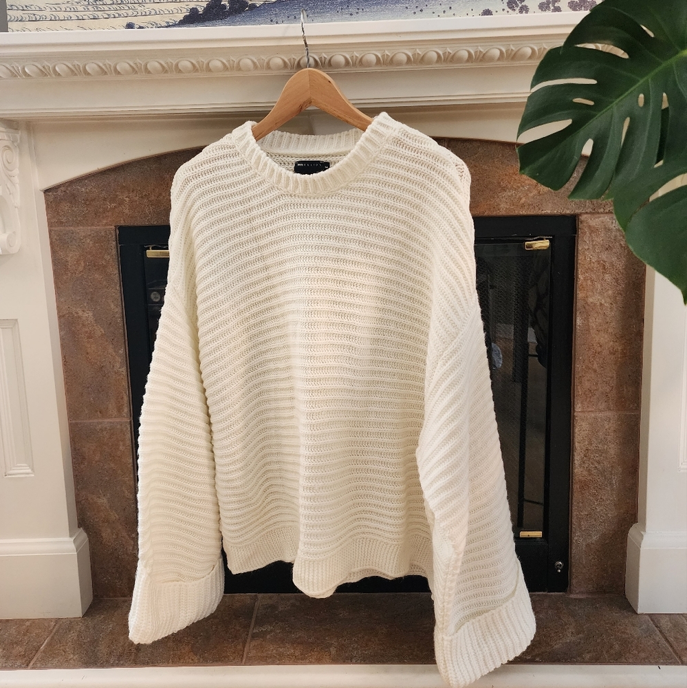 Never worn cream ribbed sweater